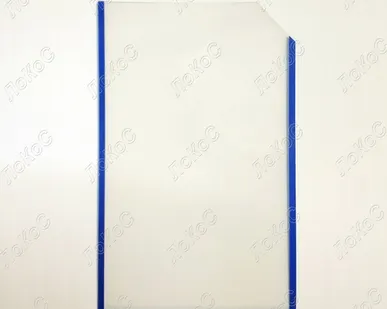 фото Карман плоский А4 225*310*0.5мм со скошенным углом, с синим кантом, 2-х сторонним скотчем