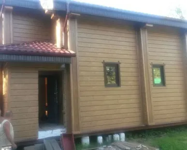 фото BrusDecor теплая фасадная панель с утеплителем