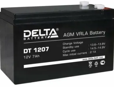 фото Аккумулятор 12В 7А.ч Delta DT 1207