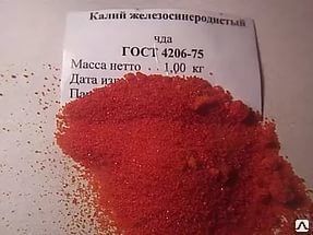 фото Калий железосинеродистый (красная кровяная кровь) "ч"