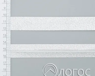 фото Косая бейка декоративная люрекс Т 20мм, K.G. (серебро)