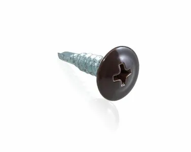 фото Саморез для тонк.пластин с буром 4,2*16 (темно коричневый 200шт) Стройбат