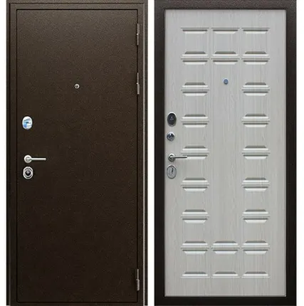 Фото №0 Входная дверь Спартак медный антик-беленый дуб АСД