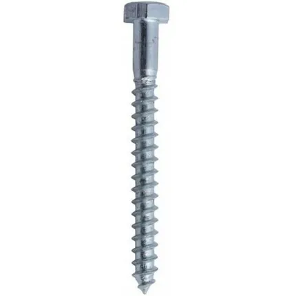 Фото №0 Шуруп глухарь 12х140мм DIN571 с шестигранной головкой цинк, 1шт
