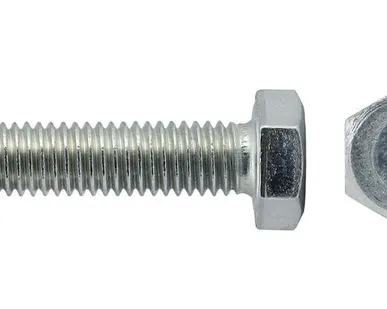 фото Болт М10х30 с шестигранной головкой цинк. DIN 933 (уп.20шт) класс прочности 8.8. коробка Tech-Krep 144904