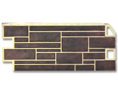 фото Фасадная панель (АП) "КАМЕНЬ" Жженый 1140*480 мм (раб.размер 1010*450)