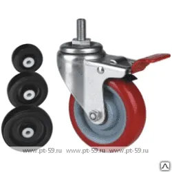 Фото №0 Колесо поворотное с болтом Lema ED3-PL-100-80-B5
