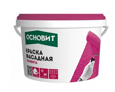 фото Краска фасадная силикатная ОСНОВИТ УНИВИТА CSt92 база А, 13 кг
