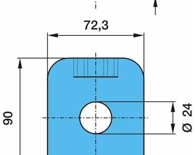 фото Пластина центрирующая BPW Ø 24  90 x 72.3 x 5 03.001.35.04.0
