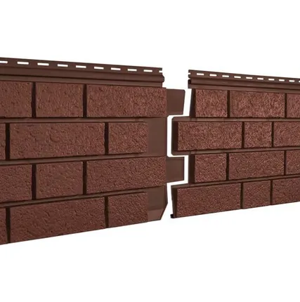 Фото №0 Фасадная панель "Стоун Хаус S-Lock Клинкер" (ЮП) 1950х292 мм Терракотовый