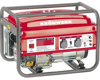 фото Генератор бензиновый KB 2500, 2,4 кВт, 220В/50Гц, 15 л, ручной старт KRONWE