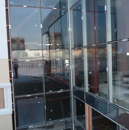 Фото №0 Фасадное остекление алюминием