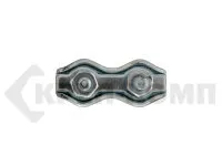 фото Зажим канатный двойной Duplex цинк 2мм Средняя фасовка (100шт)