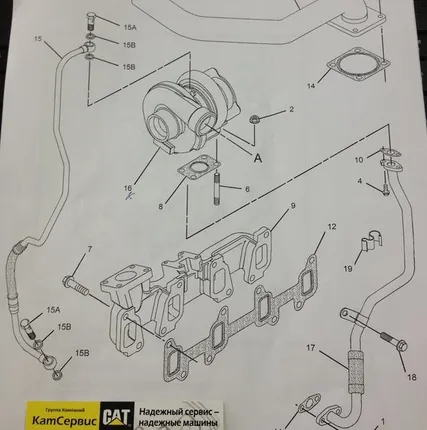 Фото №0 CATERPILLAR 428E ТУРБИНА Запчасти для экскаваторов