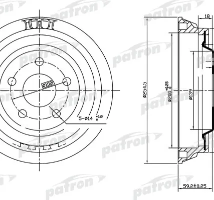 Фото №0 PDR1004 Барабан тормозной