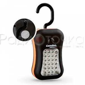 фото Фонарь Camelion LED SL7280-BP (3xR03) 24+4св/д 2W,черн./пластик,подвес, магнит