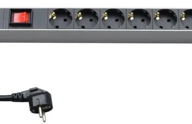 фото SHE19-6SH-S-2.5EU Блок розеток для 19" шкафов