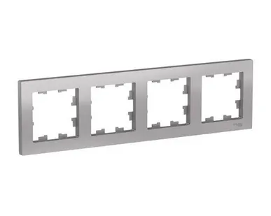 фото Рамка SE ATLAS 4 местная, алюм.