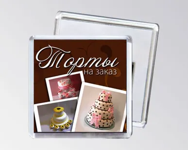 фото Магнит с логотипом акриловый