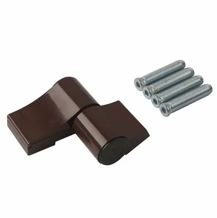 Фото №0 Петля дверная подшипниковая ELEMENTIS 2-х секционная, м/о 67, крепление на тепл. профиль, корич. RAL8017