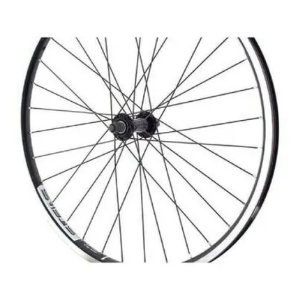 Фото №0 Колесо 24" переднее в сборе дв. черный алюм. обод, под гайку