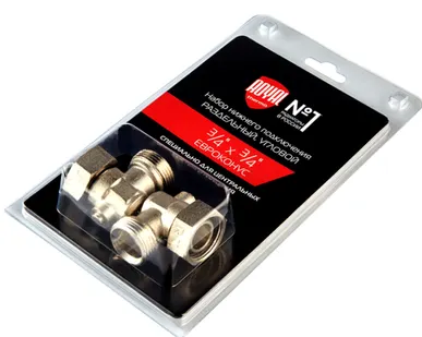 фото Набор нижнего подключения Royal Thermo угловой раздельный 3/4х3/4ЕК