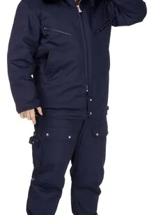 фото Куртка мужская меховая синяя