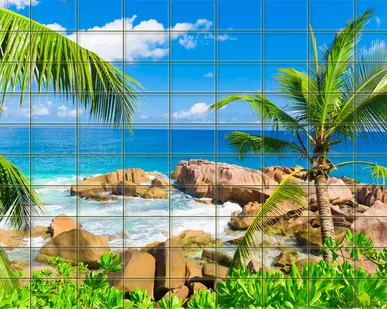 фото Керамическое панно "2 Пальмы"