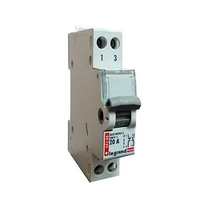 Фото №0 Модульный переключатель на два положения двухконтактный 20А в корпусе 1 din Legrand