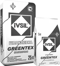 фото Полимерная шпаклевка белая IVSIL GREENTEX / ИВСИЛ ГРИНТЕКС