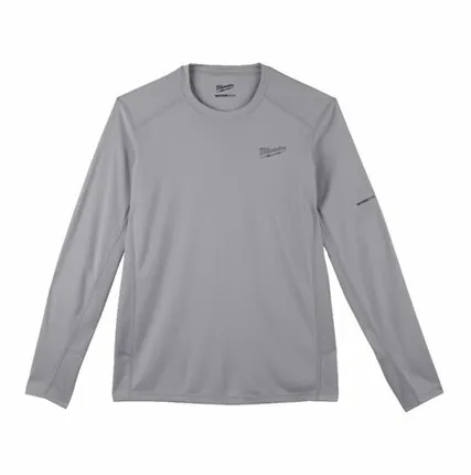 Фото №0 Тёплая рубашка нательная (ЛОНГСЛИВ) с длинными рукавами Milwaukee серая WWLSG-XL