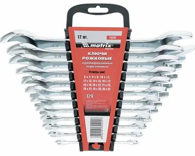 фото Набор ключей рожк 6х32мм 12шт хромированные CrV Matrix 15278 МИ