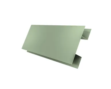 фото Планка H-образная БХ new 0,45 PE с пленкой RAL 6019 бело-зеленый