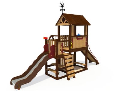 фото ИГРОВОЙ КОМПЛЕКС детский ДТ-21из термодерева (6,01*4,11*3,45 м)