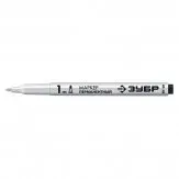 фото Маркер перманентный белый, заостр наконечник 1мм, ЗУБР