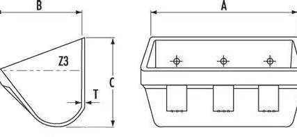 Фото №1 Ковш элеваторный (норийный) полимерный ATLAS AA74TN