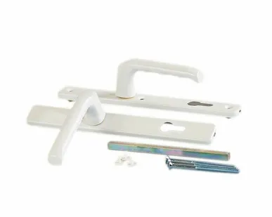 фото Гарнитур нажимной HOPPE London со сплошной накладкой (30 мм ширина профиля 67-72 мм), белый