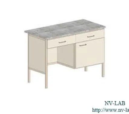 Фото №0 Стол письменный С-161 (1200*610*750) 1 полка, 1 дверь, 2 ящика