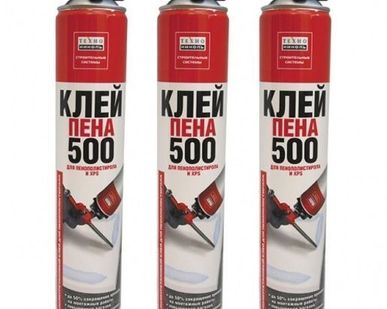 фото Клей-пена для пенополистирола и XPS ТехноНиколь №500 400 мл (1уп.-16шт)
