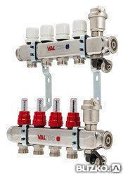 фото Коллекторный блок нержав. (расходомеры встроенные) VALTEC VTc.586.EMNX.0602