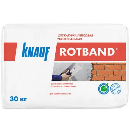 Фото №0 Штукатурка гипсовая Кнауф Ротбанд 30 кг