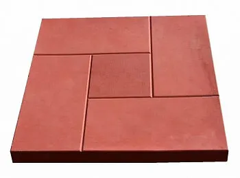 фото Тротуарная плитка "Калифорния" 300*300*30мм красная