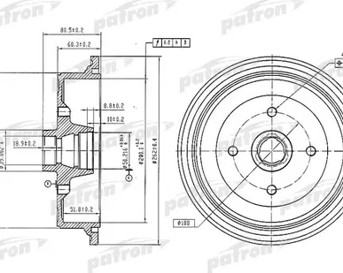 фото PDR1198 Барабан тормозной