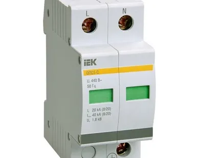 фото Ограничитель перенапряжения ОПС1-D 2п 5кА 230В ИЭК