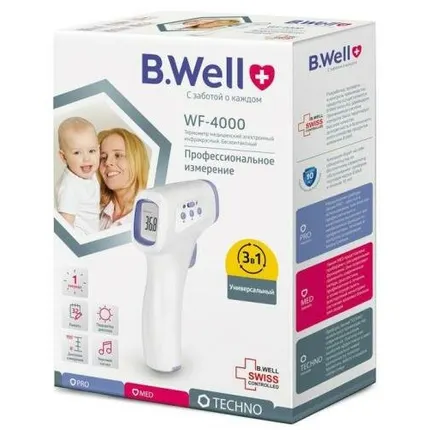 Фото №0 БИ ВЕЛЛ (B.WELL) ТЕРМОМЕТР ИНФРАКРАСНЫЙ WF-4000 "пист...