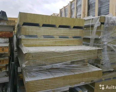 фото Сэндвич-панель кровельная минвата 120 мм 7,22 м