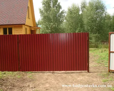 фото Забор из профнастила под ключ