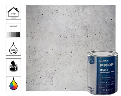 фото Эмаль для бетонных полов быстросохнущая Лакра PROF IT База А, RAL 9003 0,8 кг
