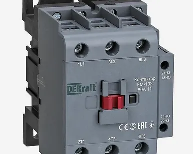 фото Контактор 80А 380В без реле 1НО 1НЗ (КМ-102) 22025DEK