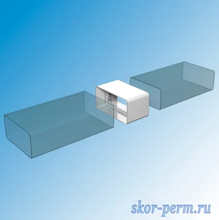 Фото №1 Соединитель 60х120 ПВХ, ERA